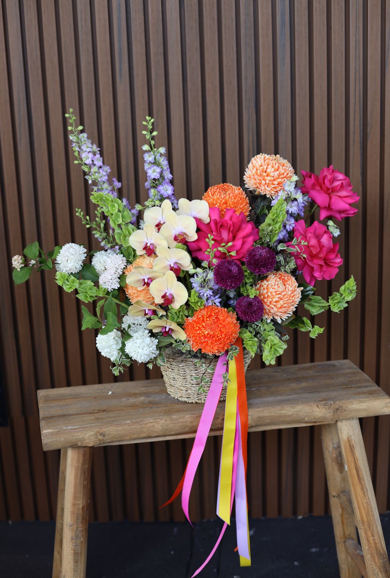 Tropical Harvest Basket Arrangement