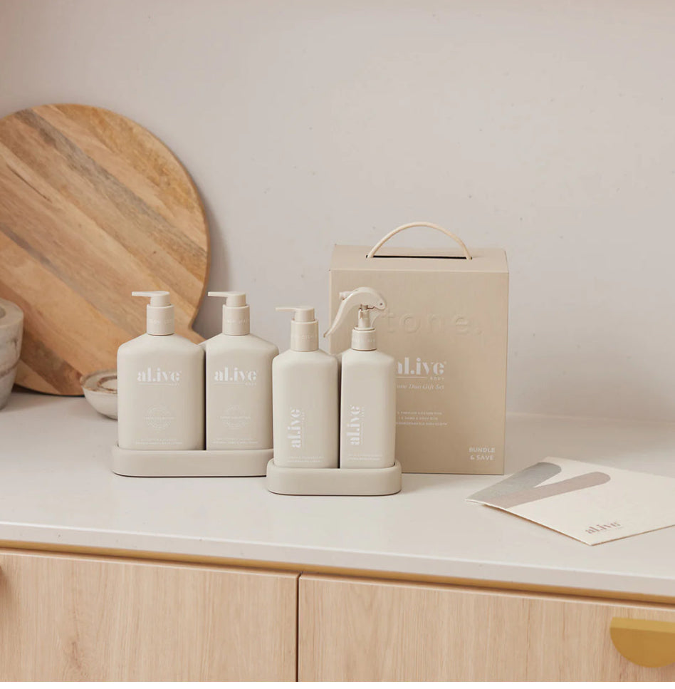 Alive body stone kitchen quad gift set