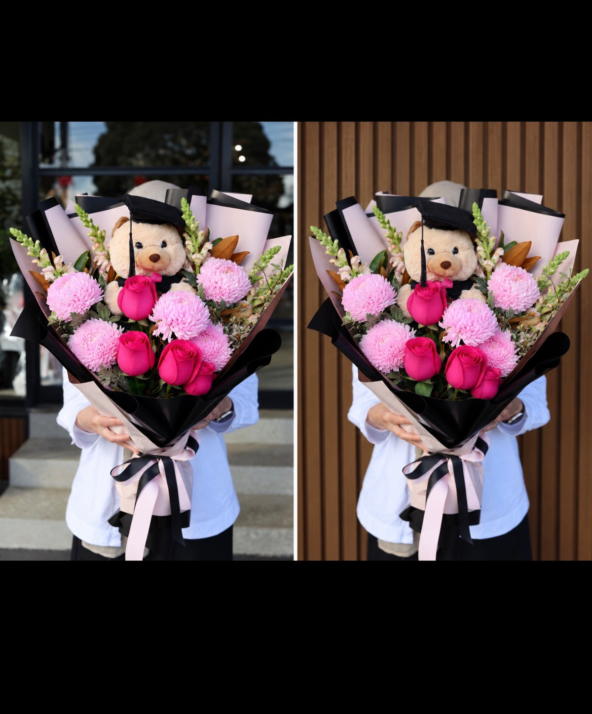 Pink Teddy Bouquet plush toy – Abdo Florist Sydney
