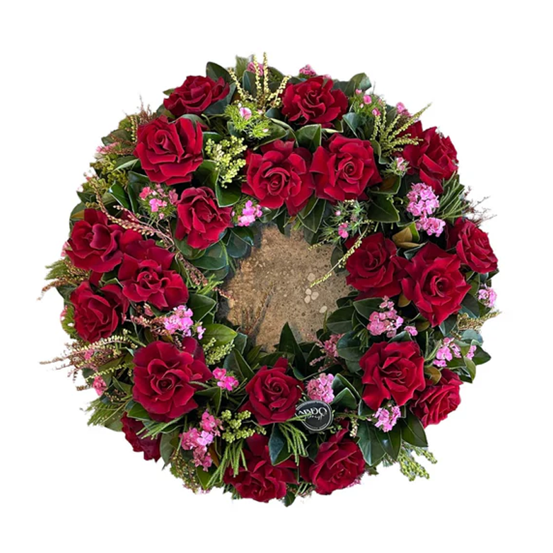 Red Rose Sympathy Wreath