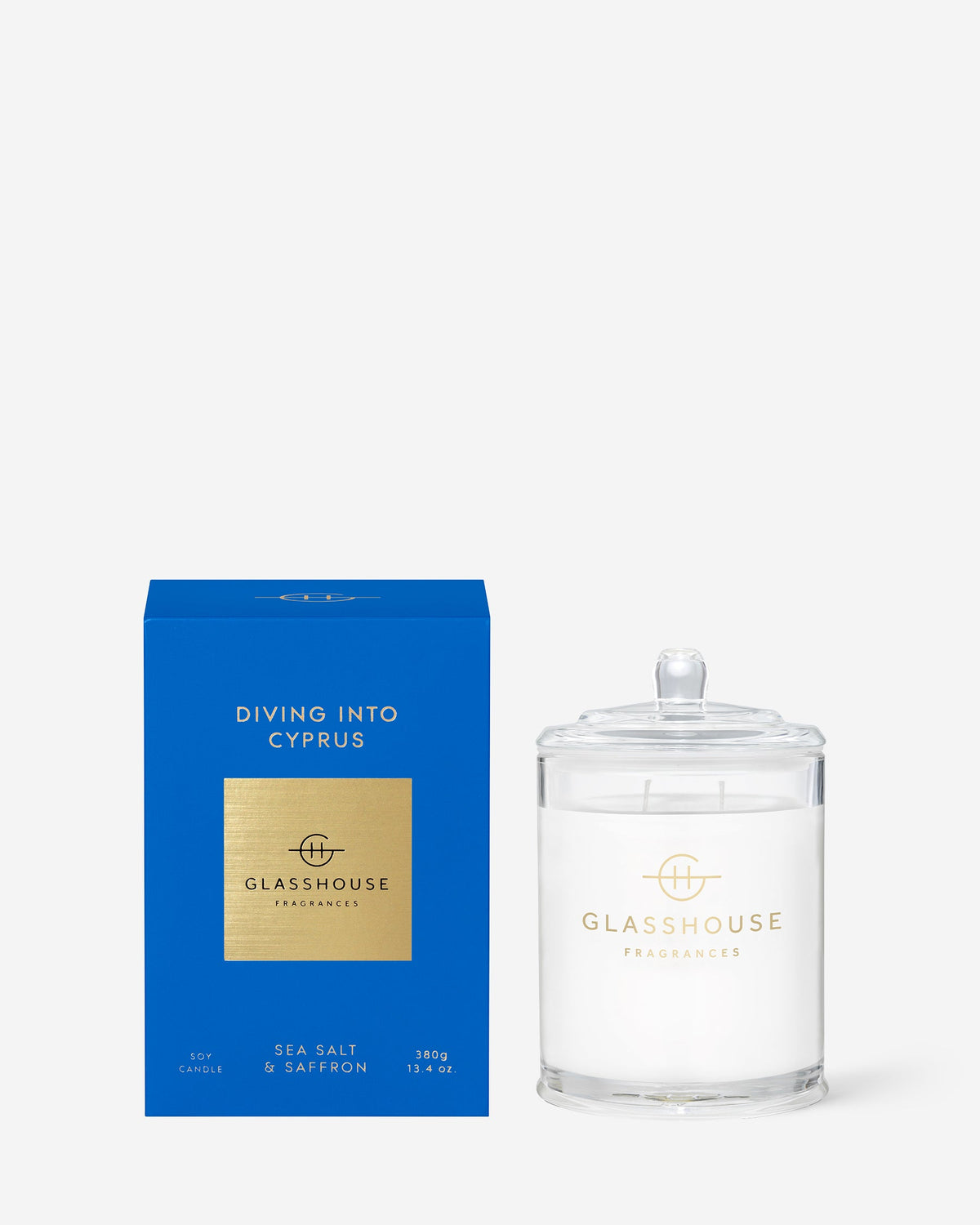 Diving Into Cyprus 380g candle by Glasshouse Fragrances