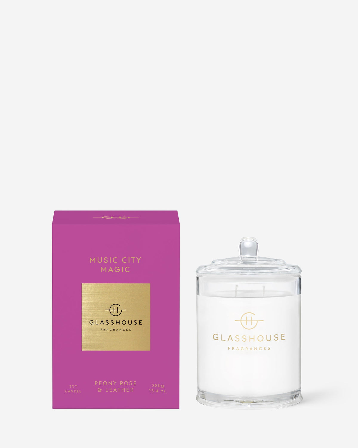 Music City Magic 380g candle by Glasshouse Fragrances