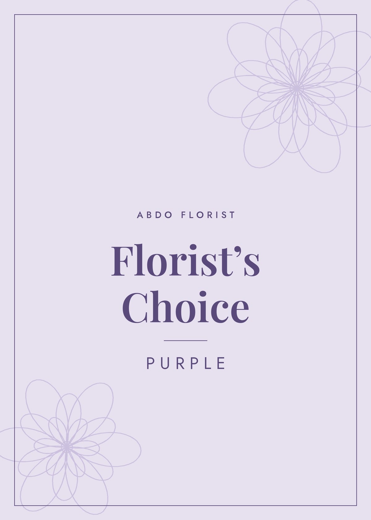 Florist's Choice Purple – Abdo Florist Sydney