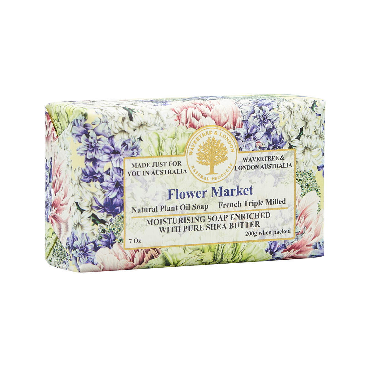 Wavertree & London Flower Market Soap Bar 200g – alternate view – Abdo Florist