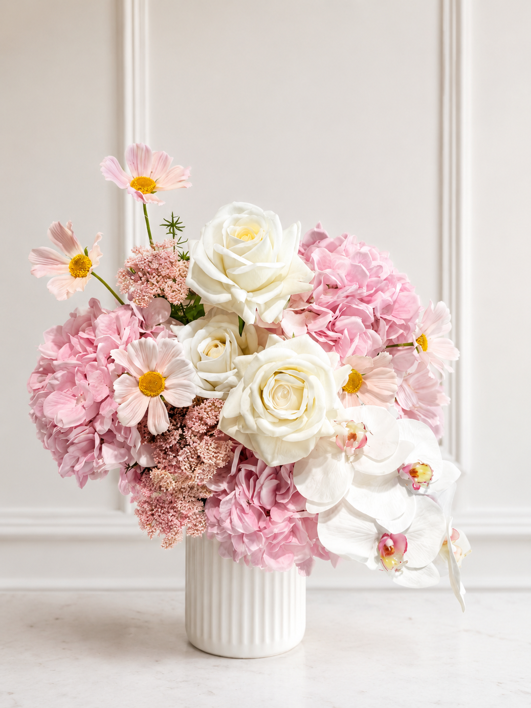 Artificial light pinks  Arrangement
