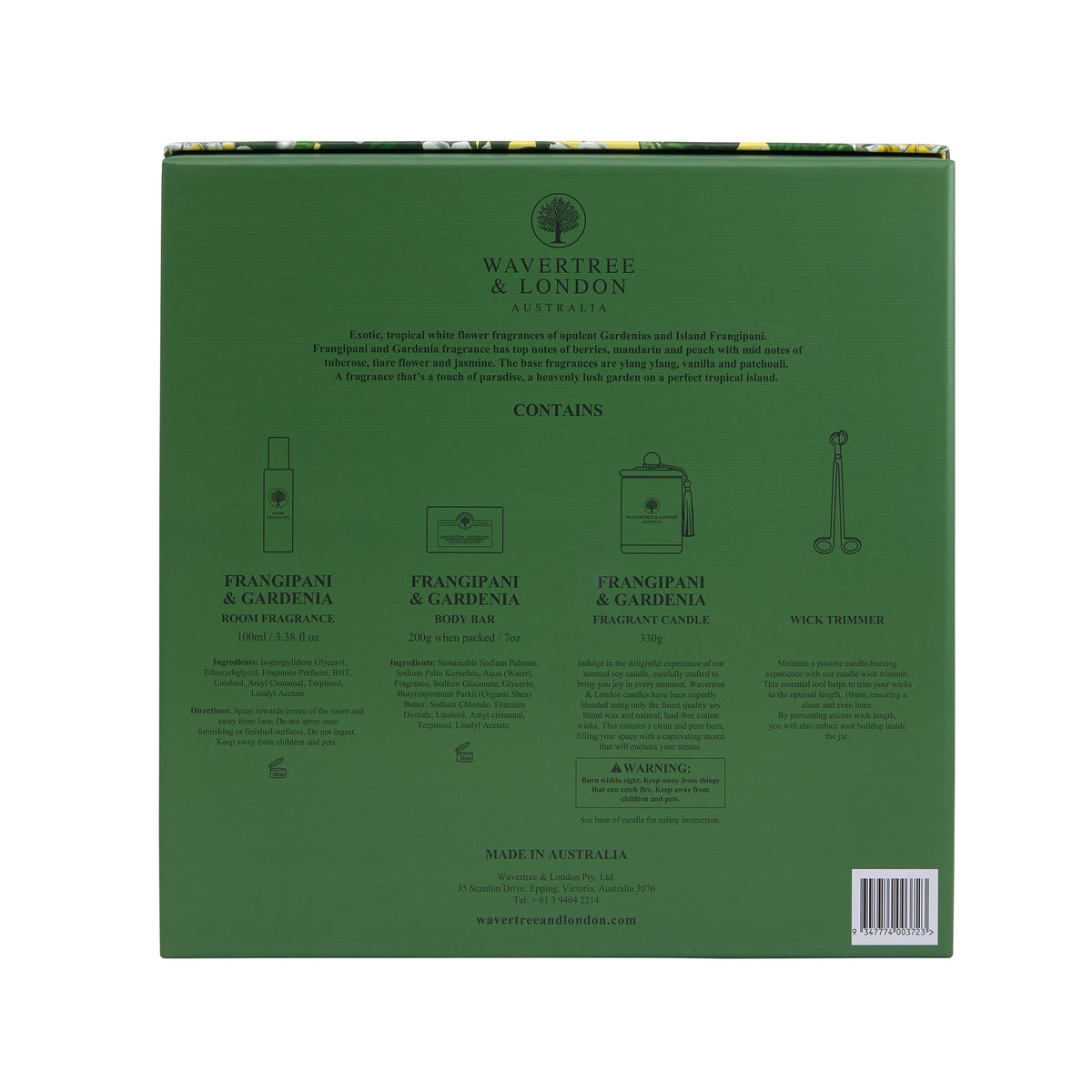 Wavertree & London Frangipani & Gardenia Gift Set – alternate view – Abdo Florist