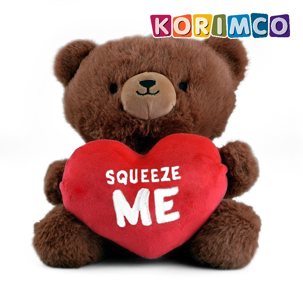 Korimco Sweetheart Bear – Brown 20cm