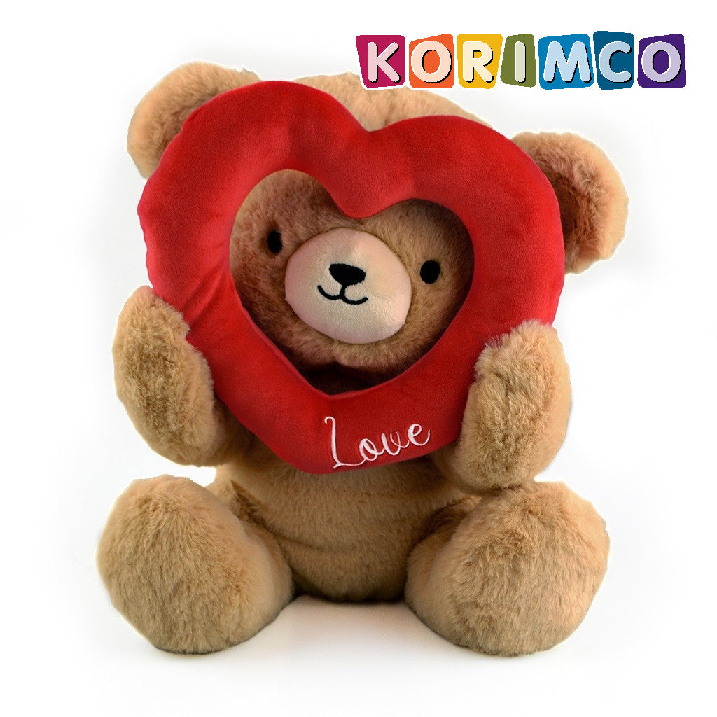 Korimco Cheeky Love Bear – Beige 28cm