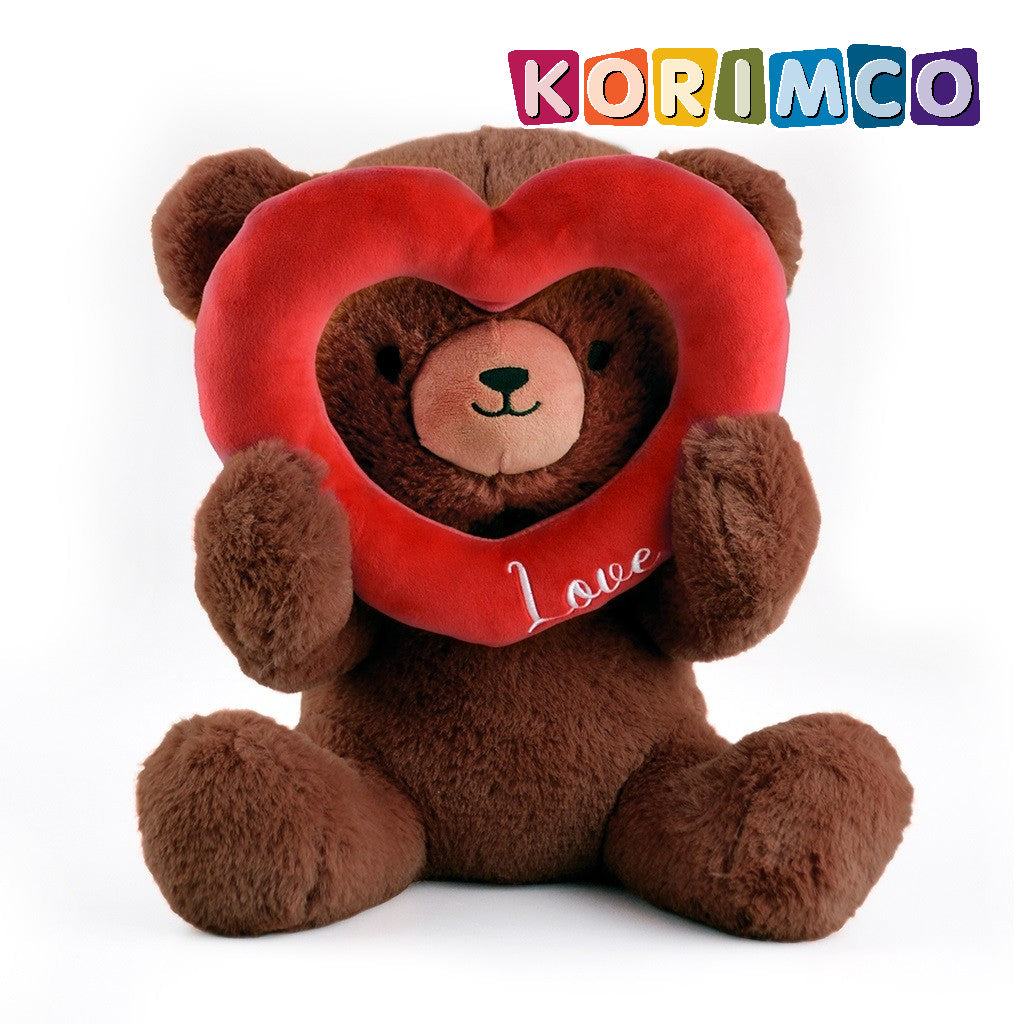 Korimco Cheeky Love Bear – Brown 28cm