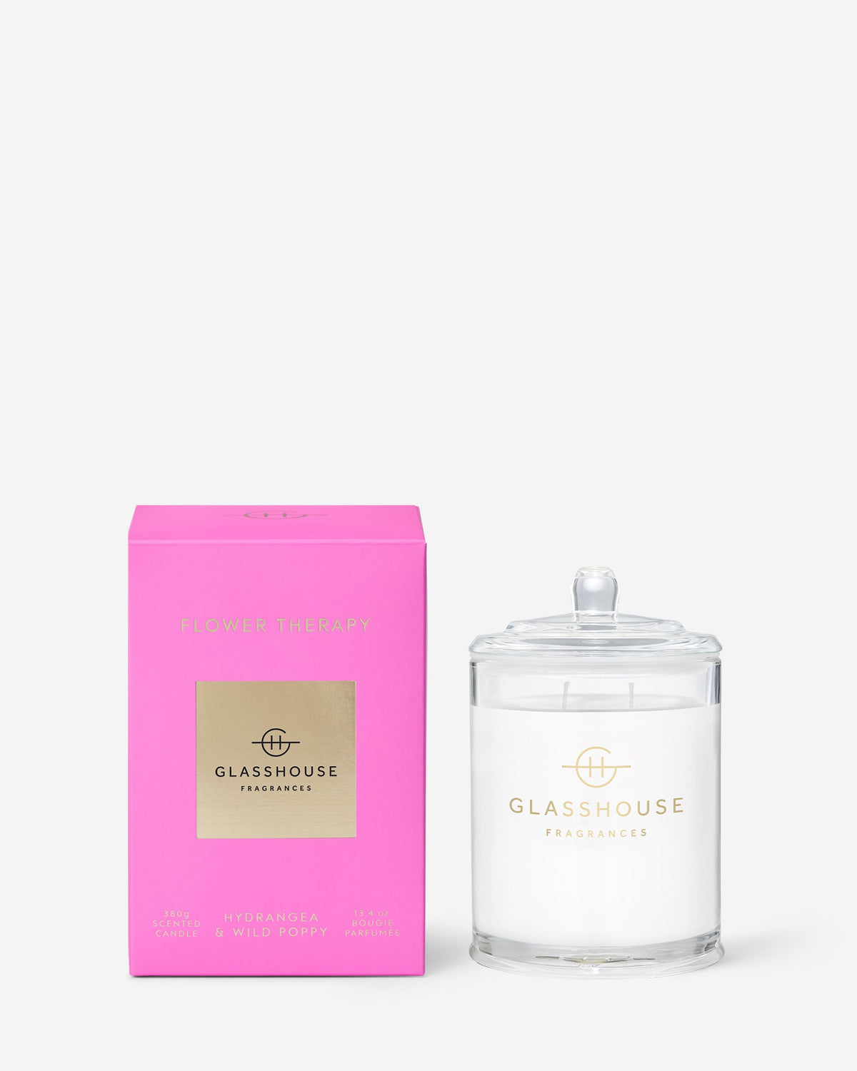 Flower Therapy 380g candle by Glasshouse Fragrances