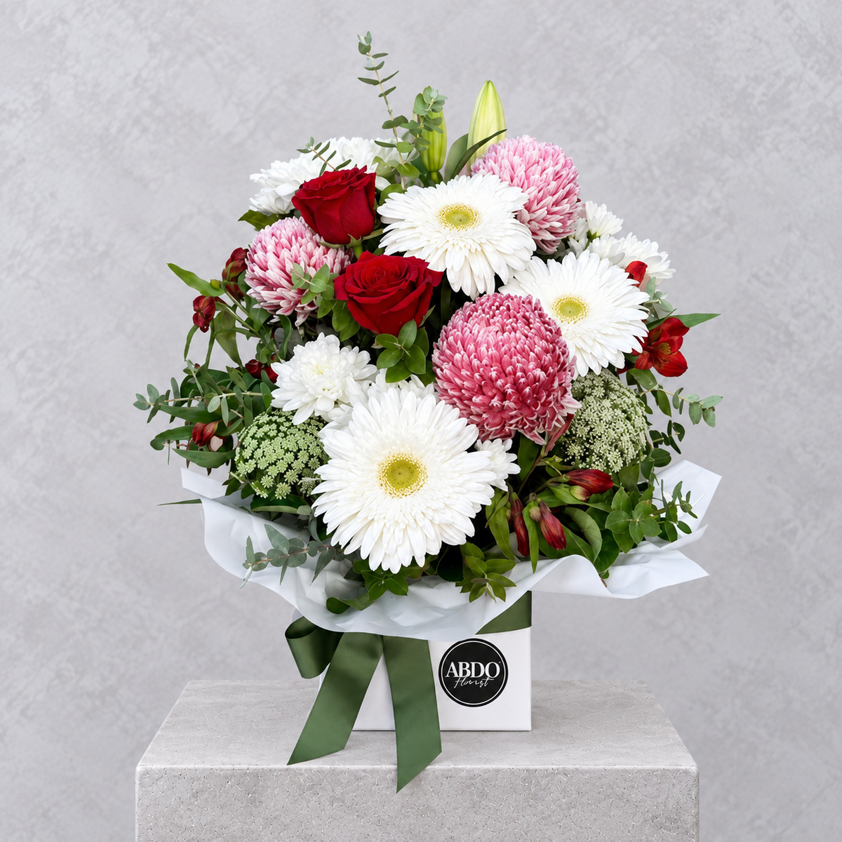 Blush, pink and cream flower arrangement, by Abdo Florist Sydney