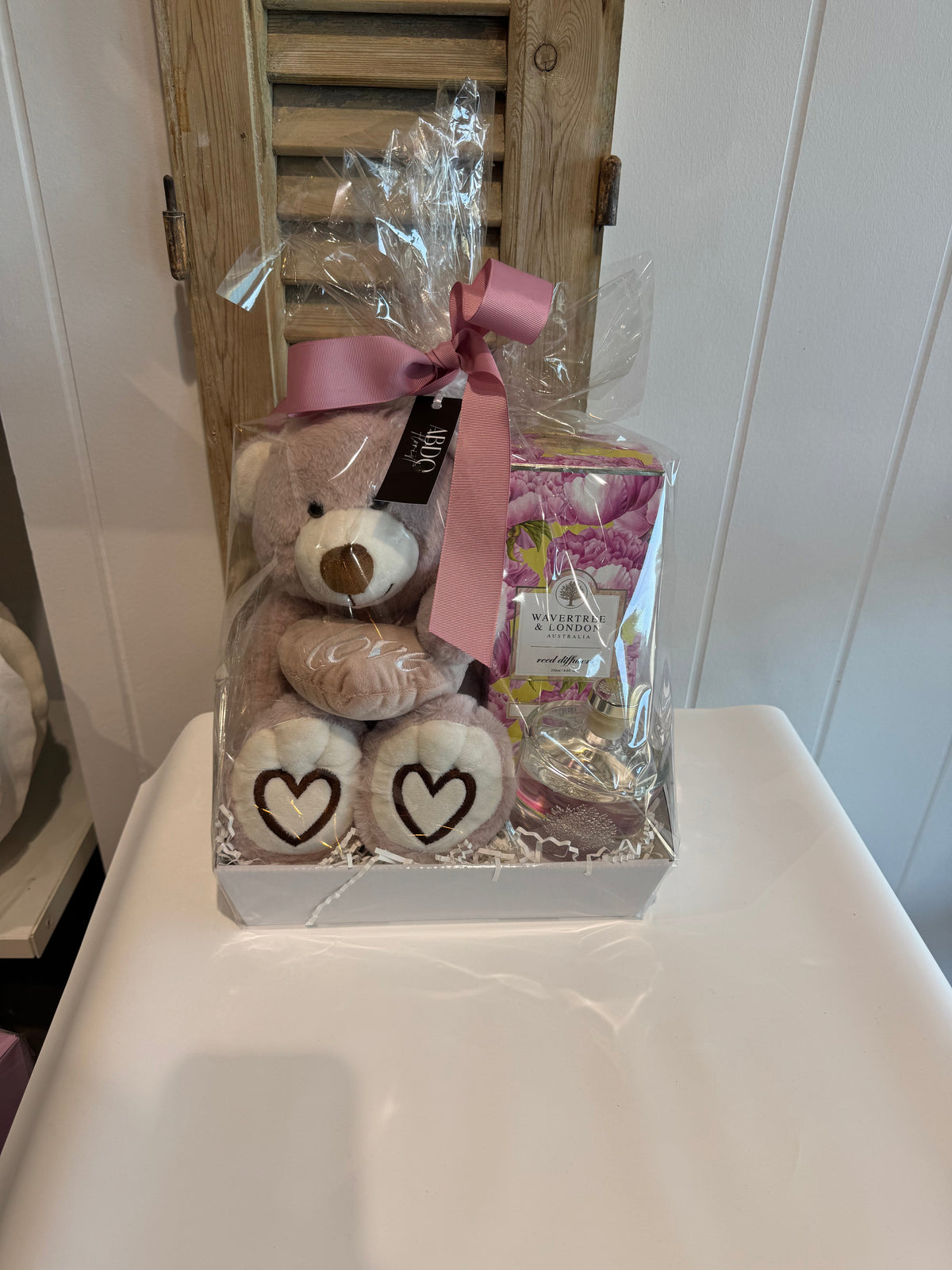 Blush Love Hamper – alternate view – Abdo Florist