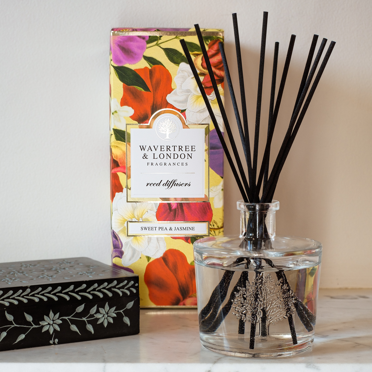 Wavertree & London Sweet Pea & Jasmine Reed Diffuser 250ml – alternate view – Abdo Florist