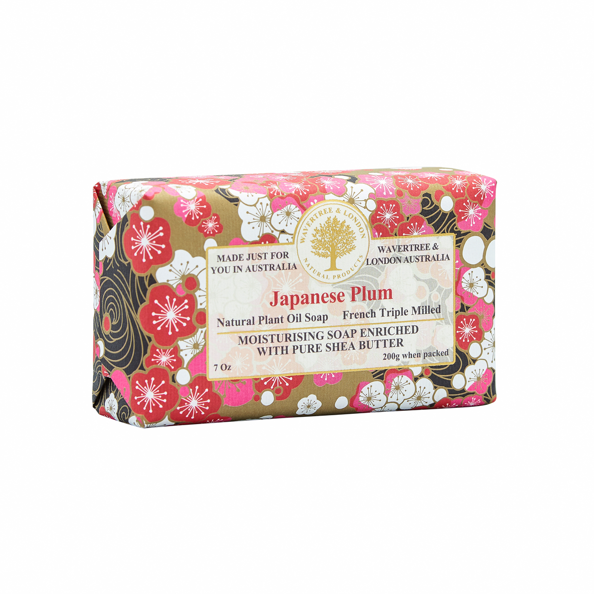 Wavertree & London Japanese Plum Soap Bar 200g – alternate view – Abdo Florist